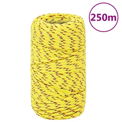 vidaXL Frânghie de barcă, galben, 2 mm, 250 m, polipropilenă