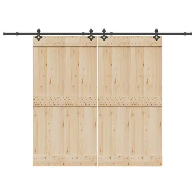 Gossi set feronerie pentru usi glisante, negru, 305 cm, otel