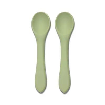 Set 2 linguri de silicon Lorelli Natural Verde