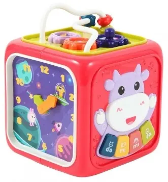 Jucărie pentru bebeluși 6 în 1 Raya Toys - Cub multifuncțional cu muzică și lumini, corai