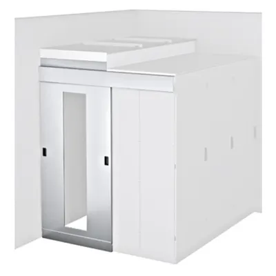 Sliding door 1-part Aisle width 12 H20 RAL7035 lightgrey