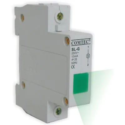 Lampa de semnalizare cu montare pe sina DIN-LED, culoare verde