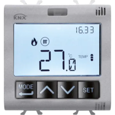 ESAY Termostat - management umiditate - 2 module - TITANIUM - CHORUS