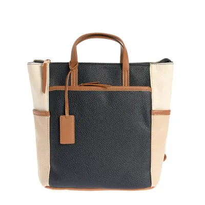 Rucsac office bicolor cu buzunar frontal
