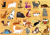 Puzzle 120 piese - Lumea pisicilor