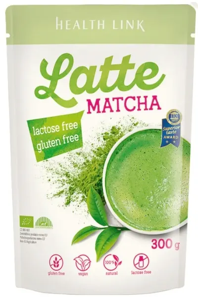 Latte organic cu pudră de matcha, 300 g, Health Link