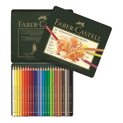 Creioane color Polychromos, 24culori, Faber-Castell