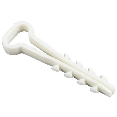 Dowel Brida 5x8mm nylon Alb (100pcs.)