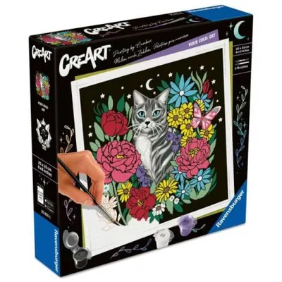 Ravensburger - CreArt pictura pe numere pentru adulti editie Pixie Cold pisica