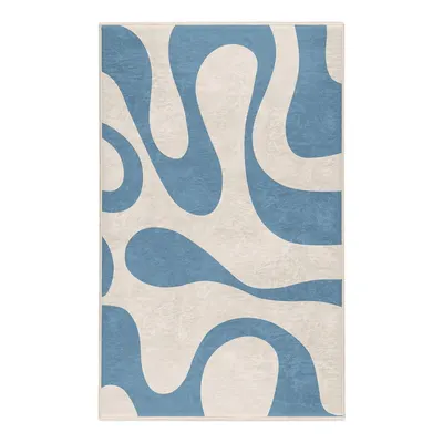 Covor albastru lavabil 60x100 cm Blue Latte – Mila Home