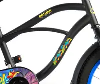 Bicicleta pentru copii EL Batman 18 inch, frana de mana tip V roata fata, scaun si ghidon reglabil, roti gonflabile