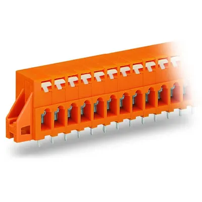 PCB terminal block; push-button; 2.5 mm²; Pin spacing 5.08 mm; 16-pole; CAGE CLAMP®; clamping collar; 2,50 mm²; orange