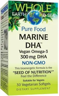 Whole Earth & Sea Marine DHA, 30 capsule, Natural Factors