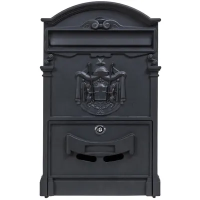 Cutie Postala pentru Exterior, Neagra, din Metal, 41 x 26 x 9 cm