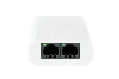 Repetor PoE Hikvision DS-3E0503DP-E/R: 1 × Gigabit PoE IN port si 2 × Gigabit PoE OUT port, buget PoE 30W, dimensiuni: 88.0 mm ×