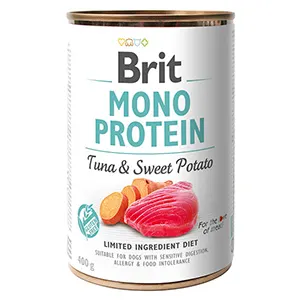 Brit Mono Protein Tuna and Sweet Potato, Set 5 X 400 g