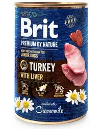 BRIT Premium by Nature Junior Turkey and liver 400 g hrana catelusi, curcan si ficat