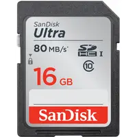 Card Memorie SDHC SanDisk Ultra, 16Gb, Clasa 10 SDSDUNC-016G-GN6IN