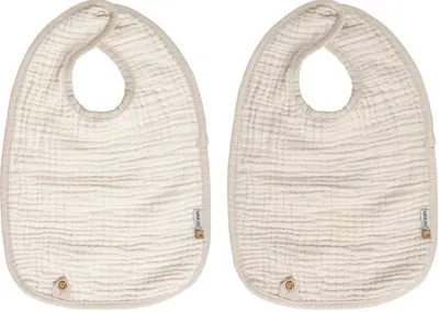 Bavete Bebe-Jou - Pure Cotton Sand, 2 buc