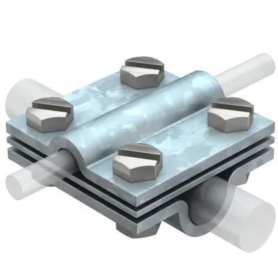 Piesa de legatura in cruce cu placa intermediara Rd 8-10 mm x Rd 20 mm FT