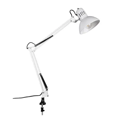 Veioză albă cu structură flexibilă/cu clemă (înălțime 73,5 cm) Tajo – Trio
