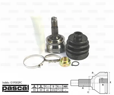 Cap planetara spre roata (22z 20z 46mm) FIAT CINQUECENTO, SEICENTO 600 0.7 0.9 1.1 intre 1991-2010