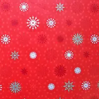 Hârtie ambalat Crăciun 200x70cm fulgi-zăpadă roșu