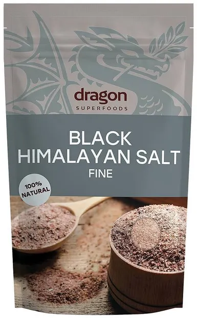 Sare neagră de Himalaya, fină, 250 g, Dragon Superfoods