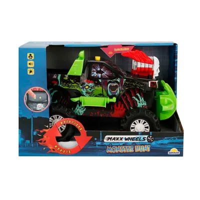 Masina de teren cu Lumini si Sunete, Maxx Wheels, Verde, 30 cm