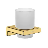 Pahar cu suport periute de dinti culoare auriu lucios Hansgrohe AddStoris