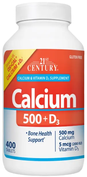 Calcium 500 + D3, 400 tablete, 21st Century