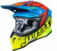 Casca moto atv JUST1 J39 Thruster, culoare galben albastru, marime L