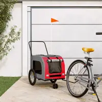 Gossi remorca bicicleta animale companie, rosu/gri textil oxford/fier