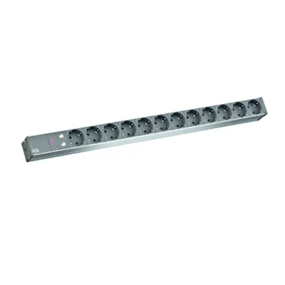 PDU19'' 12xSchuko, 2 m fisa Schuko, AL,prot.