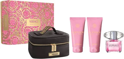 Versace Set cadou Bright Crystal - Apă de toaletă, Loțiune și Gel de duș, 90 + 2 х 100 ml + Trusă de toaletă