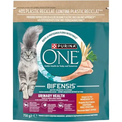 PURINA ONE URINARY HEALTH, Pui si Grau, hrana uscata pentru pisici, 750 g