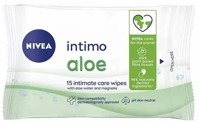 Nivea Servetele de igiena intima Aloe Water, 15 buc