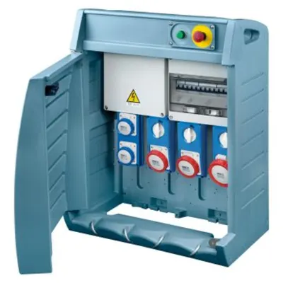 Organizator Q-Box 4 - With Supply Plug - Wired - 2 2p+e 16a Iec 309 + 2 3p+e 16a + 1 3p+n+e 32a - Ip55