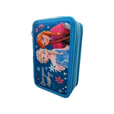 Penar cu 3 compartimente, 20x13x7 cm, echipat, 43 piese, multicolor, Frozen Engros