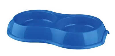 Castron Dublu Plastic Antiderap 0.2 L/11 cm