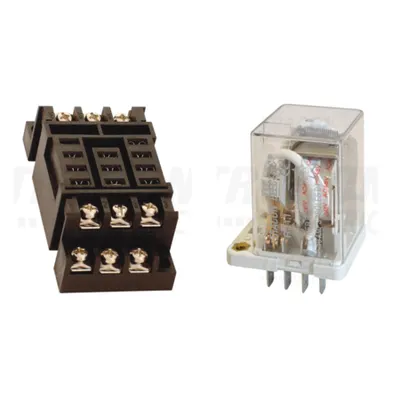 Pachet Soclu Releu RSJQX-38FS + Releu Mare Putere RJ11 48DC 3CO
