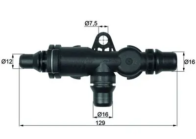 Termostat lichid racire (82 C, cu carcasa) potrivit BMW X5 (E53); LAND ROVER RANGE ROVER III 3.0-4.8 01.00-10.06