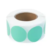 Rolă 500 stickere blank rotunde 2.5cm - turcoaz - Default Title