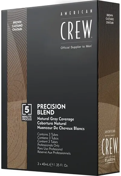 American Crew Vopsea de păr, tonuri medii de cenușă, 3 x 40 ml