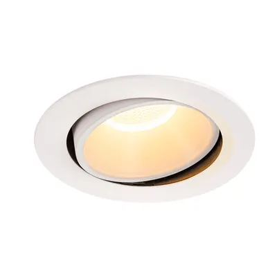 Spot incastrat, NUMINOS MOVE XL Ceiling lights, white Indoor LED recessed ceiling light white/white 3000K 40° rotating and pivoting