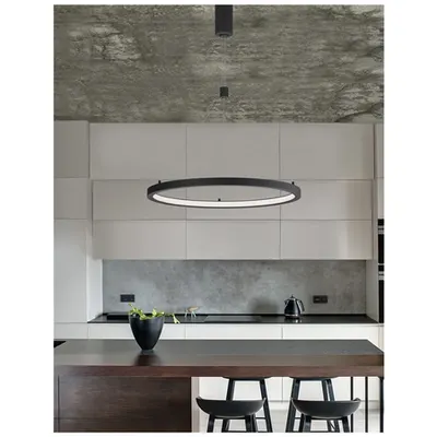 Lampa suspendata EMPATIA Dimabil Nisipiu Negru Aluminiu & Acrylic LED 35 Wat 230 Volt 2450Lm 3000K IP20