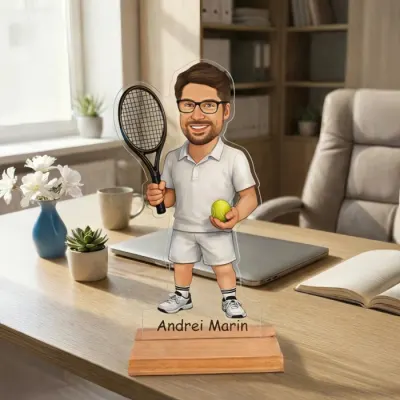 Caricatura pentru Tenismen- Statueta Personalizata tip Trofeu