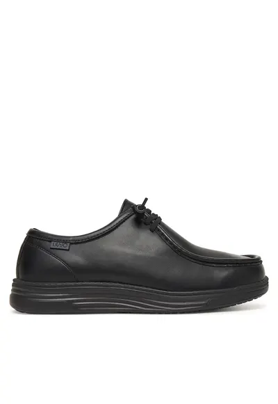 Pantofi barbati - Black S1040 - piele naturala - semighete