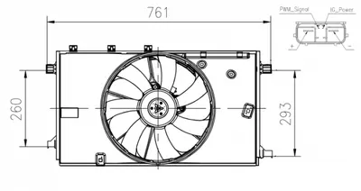 Ventilator radiator (cu carcasa) potrivit TOYOTA C-HR 1.2 10.16
