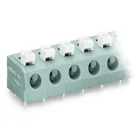 PCB terminal block; push-button; 2.5 mm²; Pin spacing 7.5 mm; 4-pole; Push-in CAGE CLAMP®; 2,50 mm²; gray